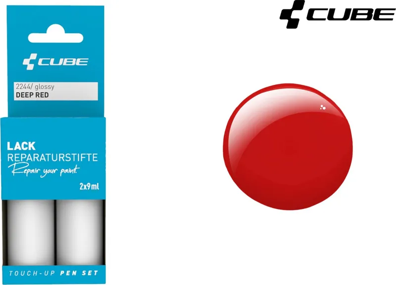 Cube Stereo Touch Up Paint Pen Set Deep Red Glossy 2244 30ml